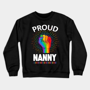 Proud Nanny Gay Lgbt Crewneck Sweatshirt